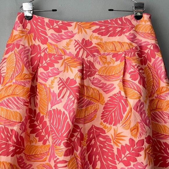 Mirror Image Womens Size Large Tropical Floral Skirt Swing Full Vacation Resort - Picture 3 of 10